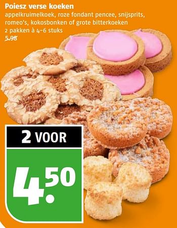 Aanbiedingen Poiesz verse koeken - Huismerk Poiesz - Geldig van 11/09/2023 tot 17/09/2023 bij Poiesz