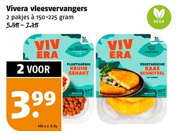 Aanbiedingen Vivera vleesvervangers - Vivera - Geldig van 11/09/2023 tot 17/09/2023 bij Poiesz