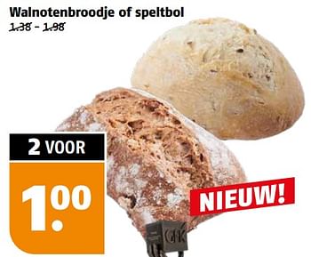 Aanbiedingen Walnotenbroodje of speltbol - Huismerk Poiesz - Geldig van 11/09/2023 tot 17/09/2023 bij Poiesz