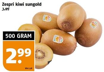 Aanbiedingen Zespri kiwi sungold - Zespri - Geldig van 11/09/2023 tot 17/09/2023 bij Poiesz