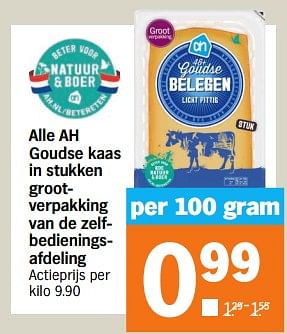Aanbiedingen Alle ah goudse kaas - Huismerk - Albert Heijn - Geldig van 11/09/2023 tot 17/09/2023 bij Albert Heijn