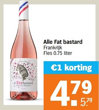 Aanbiedingen Alle fat bastard - Rosé wijnen - Geldig van 11/09/2023 tot 17/09/2023 bij Albert Heijn