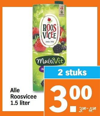 Aanbiedingen Alle roosvicee - Roosvicee - Geldig van 11/09/2023 tot 17/09/2023 bij Albert Heijn