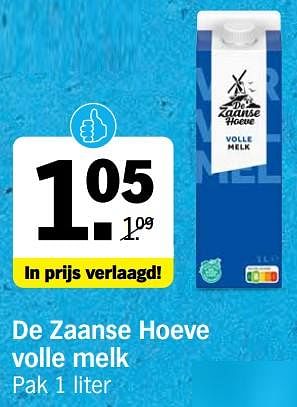 Aanbiedingen De zaanse hoeve volle melk - De Zaanse Hoeve - Geldig van 11/09/2023 tot 17/09/2023 bij Albert Heijn