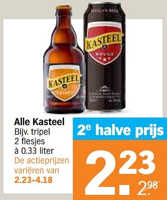 Aanbiedingen Kasteel tripel - Kasteelbier - Geldig van 11/09/2023 tot 17/09/2023 bij Albert Heijn