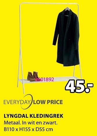 Aanbiedingen Lyngdal kledingrek - Huismerk - Jysk - Geldig van 11/09/2023 tot 24/09/2023 bij Jysk