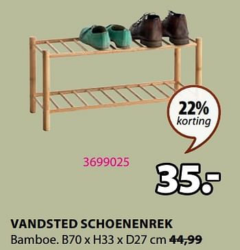 Aanbiedingen Vandsted schoenenrek - Huismerk - Jysk - Geldig van 11/09/2023 tot 24/09/2023 bij Jysk