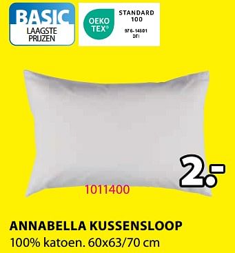 Aanbiedingen Annabella kussensloop - Huismerk - Jysk - Geldig van 11/09/2023 tot 24/09/2023 bij Jysk