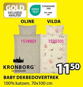 Aanbiedingen Baby dekbedovertrek oline - Kronborg - Geldig van 11/09/2023 tot 24/09/2023 bij Jysk