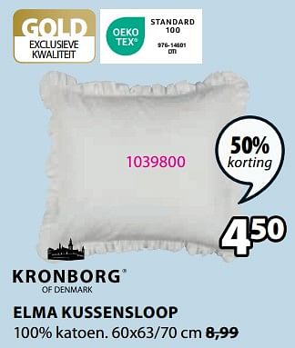 Aanbiedingen Elma kussensloop - Kronborg - Geldig van 11/09/2023 tot 24/09/2023 bij Jysk