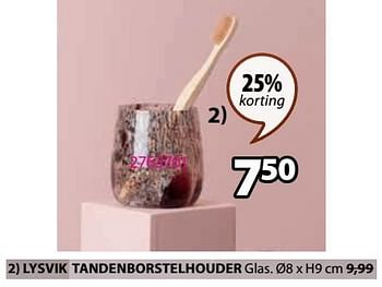 Aanbiedingen Lysvik tandenborstelhouder - Huismerk - Jysk - Geldig van 11/09/2023 tot 24/09/2023 bij Jysk