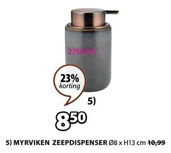 Aanbiedingen Myrviken zeepdispenser - Huismerk - Jysk - Geldig van 11/09/2023 tot 24/09/2023 bij Jysk