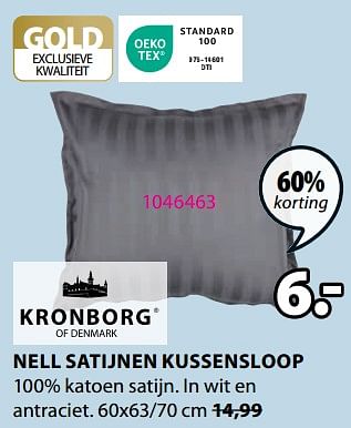 Aanbiedingen Nell satijnen kussensloop - Kronborg - Geldig van 11/09/2023 tot 24/09/2023 bij Jysk