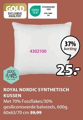 Aanbiedingen Royal nordic synthetisch kussen - Huismerk - Jysk - Geldig van 11/09/2023 tot 24/09/2023 bij Jysk