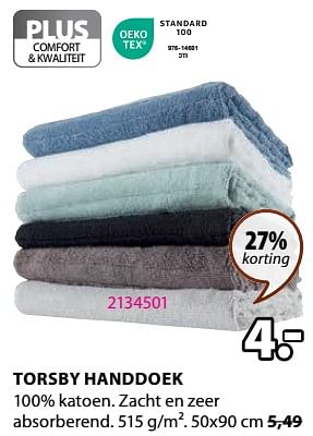 Aanbiedingen Torsby handdoek - Huismerk - Jysk - Geldig van 11/09/2023 tot 24/09/2023 bij Jysk