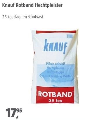 Aanbiedingen Knauf rotband hechtpleister - Knauf - Geldig van 04/09/2023 tot 17/09/2023 bij Bauhaus