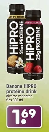 Aanbiedingen Danone hipro proteïne drink - Danone - Geldig van 04/09/2023 tot 17/09/2023 bij Dagwinkel