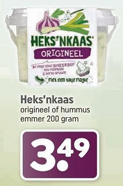 Aanbiedingen Heks’nkaas origineel of hummus - Heks'n Kaas - Geldig van 04/09/2023 tot 17/09/2023 bij Dagwinkel