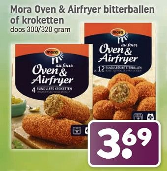 Aanbiedingen Mora oven + airfryer bitterballen of kroketten - Mora - Geldig van 04/09/2023 tot 17/09/2023 bij Dagwinkel