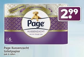 Aanbiedingen Page kussenzacht toiletpapier - Page - Geldig van 04/09/2023 tot 17/09/2023 bij Dagwinkel