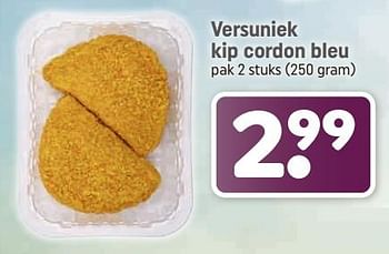 Aanbiedingen Versuniek kip cordon bleu - Huismerk - Dagwinkel - Geldig van 04/09/2023 tot 17/09/2023 bij Dagwinkel