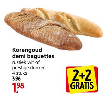 Aanbiedingen Korengoud demi baguettes - Huismerk - Jan Linders - Geldig van 11/09/2023 tot 17/09/2023 bij Jan Linders