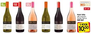 Aanbiedingen Park villa - Rode wijnen - Geldig van 11/09/2023 tot 17/09/2023 bij Jan Linders