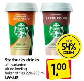 Aanbiedingen Starbucks drinks - Starbucks - Geldig van 11/09/2023 tot 17/09/2023 bij Jan Linders