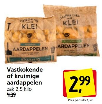 Aanbiedingen Vastkokende of kruimige aardappelen - Huismerk - Jan Linders - Geldig van 11/09/2023 tot 17/09/2023 bij Jan Linders