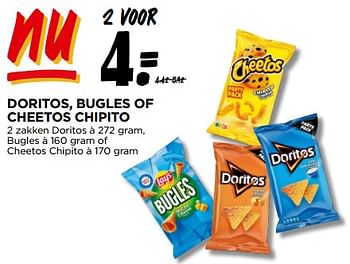 Aanbiedingen Doritos, bugles of cheetos chipito - Huismerk - Jumbo Supermarkten - Geldig van 13/09/2023 tot 19/09/2023 bij Jumbo Supermarkten