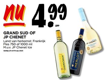 Aanbiedingen Grand sud of jp chenet - Witte wijnen - Geldig van 13/09/2023 tot 19/09/2023 bij Jumbo Supermarkten