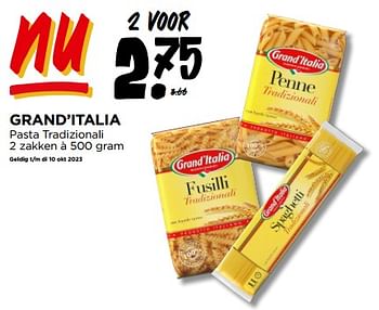 Aanbiedingen Grand’italia pasta tradizionali - grand’italia - Geldig van 13/09/2023 tot 19/09/2023 bij Jumbo Supermarkten
