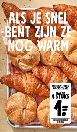 Aanbiedingen Kaiserbroodjes of croissants - Huismerk - Jumbo Supermarkten - Geldig van 13/09/2023 tot 19/09/2023 bij Jumbo Supermarkten