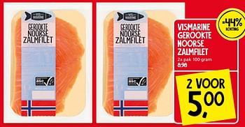Aanbiedingen Vismarine gerookte noorse zalmfilet - Vismarine - Geldig van 11/09/2023 tot 17/09/2023 bij Jan Linders