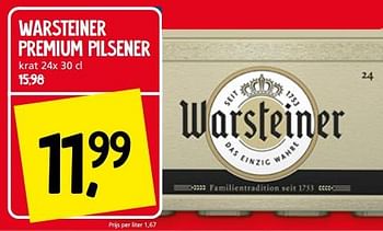 Aanbiedingen Warsteiner premium pilsener - Warsteiner - Geldig van 11/09/2023 tot 17/09/2023 bij Jan Linders