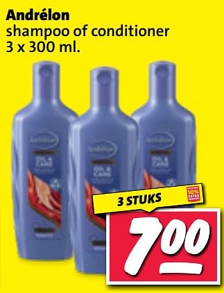 Aanbiedingen Andrélon shampoo of conditioner - Andrelon - Geldig van 11/09/2023 tot 17/09/2023 bij Nettorama