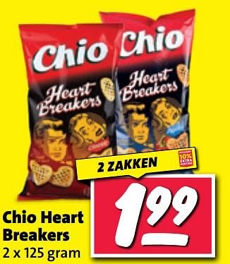 Aanbiedingen Chio heart breakers - Chio - Geldig van 11/09/2023 tot 17/09/2023 bij Nettorama