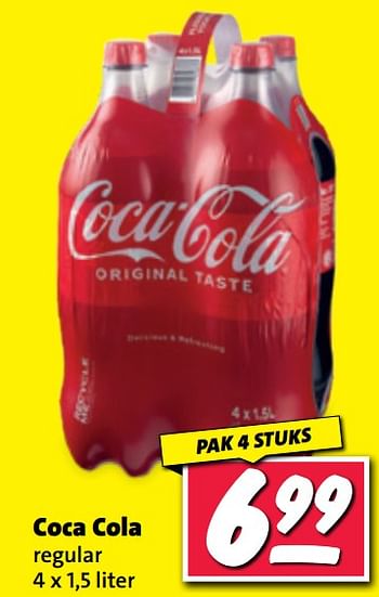 Aanbiedingen Coca cola regular - Coca Cola - Geldig van 11/09/2023 tot 17/09/2023 bij Nettorama