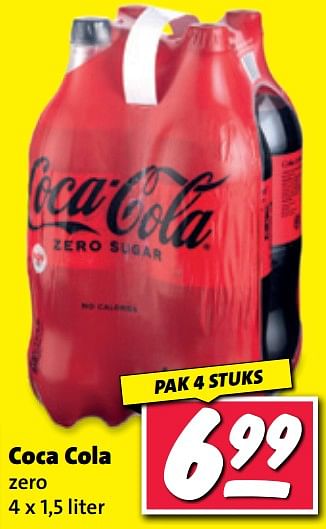 Aanbiedingen Coca cola zero - Coca Cola - Geldig van 11/09/2023 tot 17/09/2023 bij Nettorama