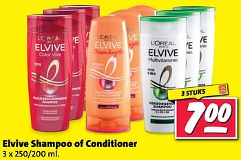 Aanbiedingen Elvive shampoo of conditioner - L'Oreal Paris - Geldig van 11/09/2023 tot 17/09/2023 bij Nettorama