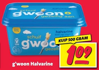 Aanbiedingen G`woon halvarine - Softtub - Geldig van 11/09/2023 tot 17/09/2023 bij Nettorama