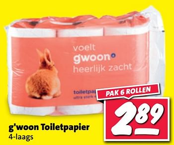 Aanbiedingen G`woon toiletpapier - Softtub - Geldig van 11/09/2023 tot 17/09/2023 bij Nettorama