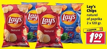 Aanbiedingen Lay`s chips - Lay's - Geldig van 11/09/2023 tot 17/09/2023 bij Nettorama