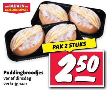 Aanbiedingen Puddingbroodjes - Huismerk - Nettorama - Geldig van 11/09/2023 tot 17/09/2023 bij Nettorama