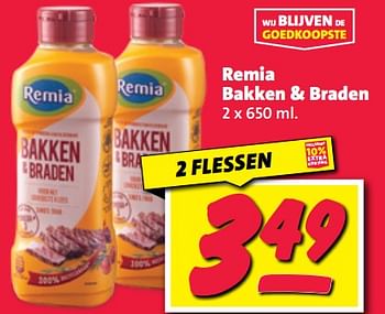 Aanbiedingen Remia bakken + braden - Remia - Geldig van 11/09/2023 tot 17/09/2023 bij Nettorama
