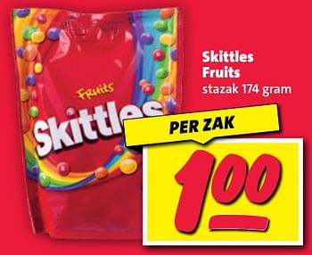 Aanbiedingen Skittles fruits - Skittles - Geldig van 11/09/2023 tot 17/09/2023 bij Nettorama