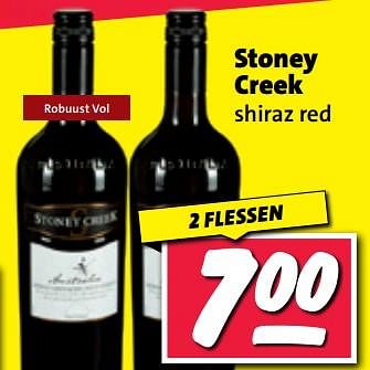 Aanbiedingen Stoney creek shiraz red - Rode wijnen - Geldig van 11/09/2023 tot 17/09/2023 bij Nettorama