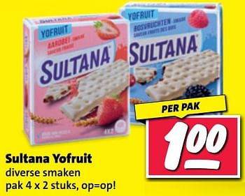 Aanbiedingen Sultana yofruit - Sultana - Geldig van 11/09/2023 tot 17/09/2023 bij Nettorama