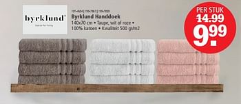 Aanbiedingen Byrklund handdoek - Byrklund - Geldig van 04/09/2023 tot 18/09/2023 bij Marskramer