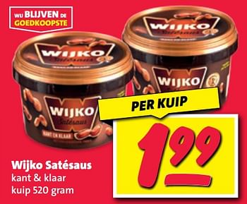 Aanbiedingen Wijko satésaus - Wijko - Geldig van 11/09/2023 tot 17/09/2023 bij Nettorama